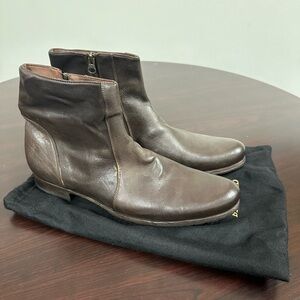 Billy Reid Paglia Moto Boots Mens Size 12 Brown Leather